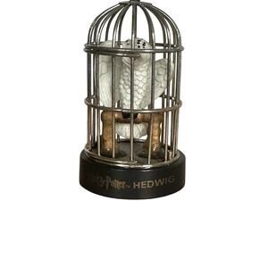 Harry Potter Hedwig Owl Figurine in Cage | 2010 Warner Bros Collectible